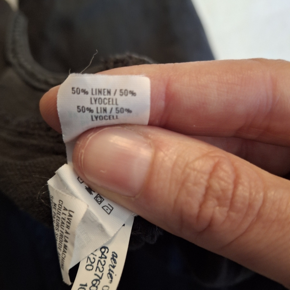 Aerie Baggy Gray Linen Overalls Sz M - Picture 9 of 11